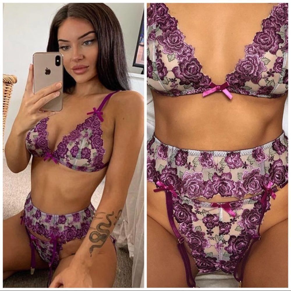 ❤️ NEW thinking of you embroidery lingerie set
